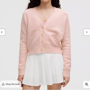 Women's Alpaca Wool-Blend Cardigan Sweater (XL)